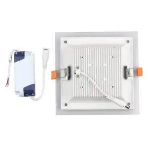 LED panel χωνευτό 6W 6400K Ψυχρό λευκό Τετράγωνο γυάλινο V-TAC – 4737