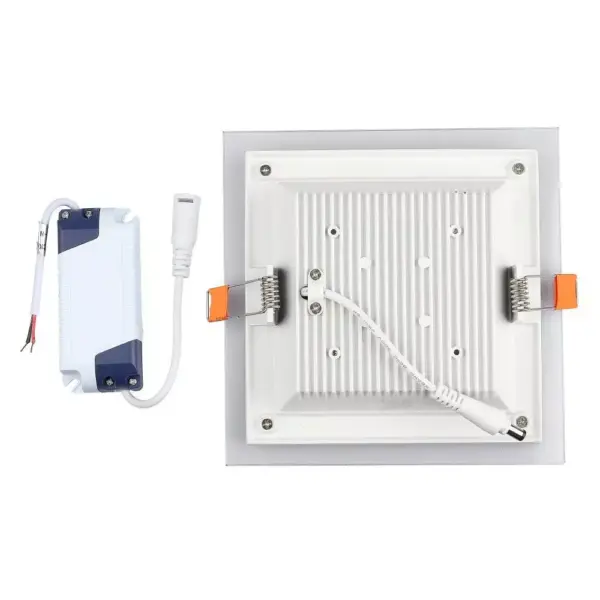 LED panel χωνευτό 6W 6400K Ψυχρό λευκό Τετράγωνο γυάλινο V-TAC – 4737