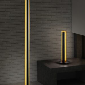 Φωτιστικό Δαπέδου Trio Lighting LED 15W  Μαύρο Μεταλλικό Step Dimmable 1450lm 3000K  474410179