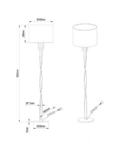 Φωτιστικό Δαπέδου Trio Lighting LED 7W Νίκελ Ματ Μεταλλικό 600lm 3000K 475310307