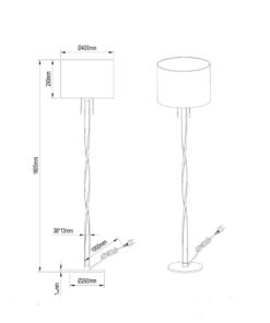 Φωτιστικό Δαπέδου Trio Lighting LED 7W Χρυσό Μεταλλικό 600lm 3000K 475310379