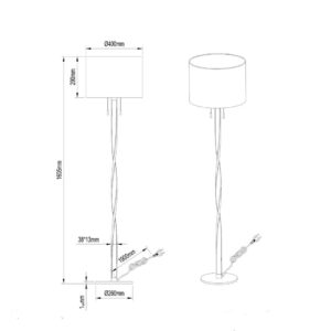 Φωτιστικό Δαπέδου Trio Lighting LED 7W  Χρυσό Μεταλλικό 600lm 3000K  475310379