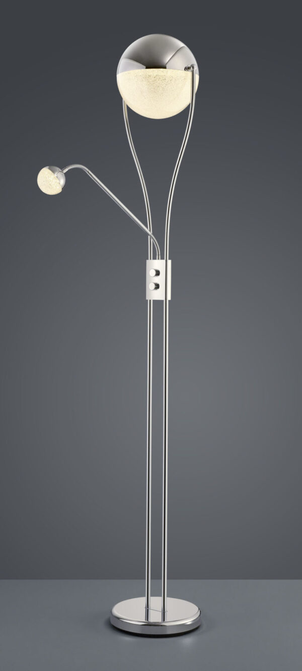 Φωτιστικό Δαπέδου Trio Lighting LED 22W  Χρώμιο Μεταλλικό Dimmable 2000lm 3000K  478310206