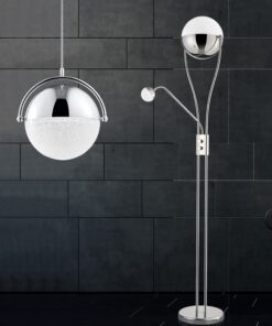 Φωτιστικό Δαπέδου Trio Lighting LED 22W Χρώμιο Μεταλλικό Dimmable 2000lm 3000K 478310206