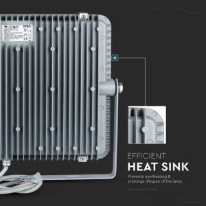 LED Προβολέας 150W V-TAC PRO Samsung Chip Λευκός 100° 12000lm Γκρι Αδιάβροχος IP65 Θερμό Λευκό 3000K – 481