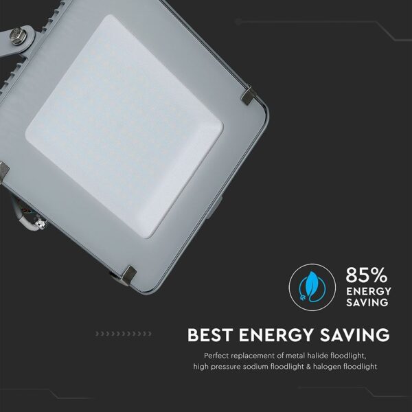 LED Προβολέας 150W V-TAC PRO Samsung Chip Λευκός 100° 12000lm Γκρι Αδιάβροχος IP65 Θερμό Λευκό 3000K – 481