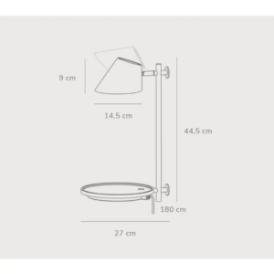 Επιτοίχιο Φωτιστικό DFTP  Stay LED 2700K 14.4W Μαύρου Χρώματος  – 48171003