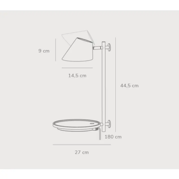 Επιτοίχιο Φωτιστικό DFTP  Stay LED 2700K 14.4W Μαύρου Χρώματος  – 48171003