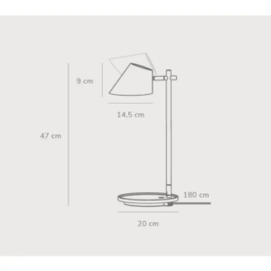 Επιτραπέζιο Φωτιστικό DFTP  Stay LED 14.5W 2700K Γκρι Χρώματος Dimmable – 48185003