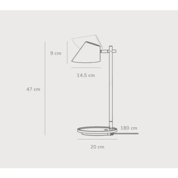 Επιτραπέζιο Φωτιστικό DFTP  Stay LED 14.5W 2700K Γκρι Χρώματος Dimmable – 48185003