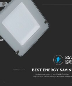 LED Προβολέας 200W V-TAC PRO Samsung Chip Λευκός 100° 16000lm Γκρι Αδιάβροχος IP65 Φυσικό Λευκό 4000K – 484