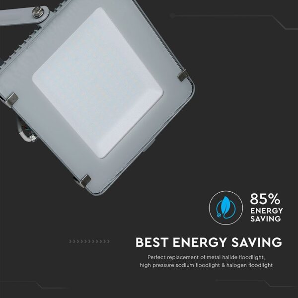 LED Προβολέας 200W V-TAC PRO Samsung Chip Λευκός 100° 16000lm Γκρι Αδιάβροχος IP65 Φυσικό Λευκό 4000K – 484