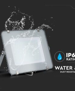 LED Προβολέας 200W V-TAC PRO Samsung Chip Λευκός 100° 16000lm Γκρι Αδιάβροχος IP65 Φυσικό Λευκό 4000K – 484