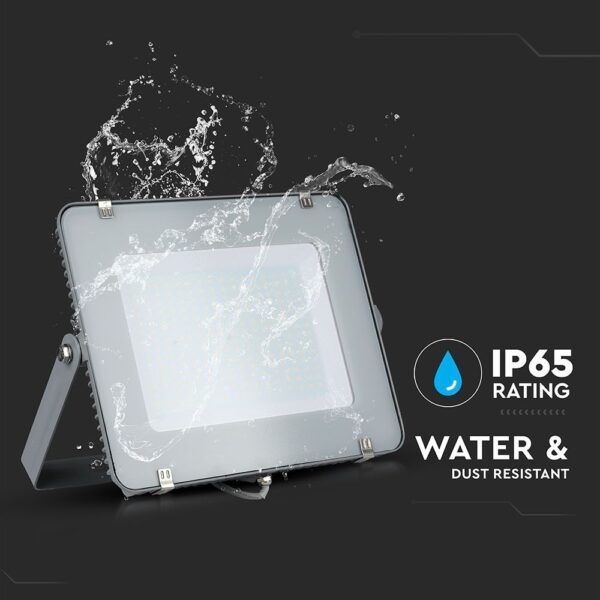 LED Προβολέας 200W V-TAC PRO Samsung Chip Λευκός 100° 16000lm Γκρι Αδιάβροχος IP65 Φυσικό Λευκό 4000K – 484