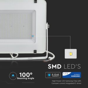 LED Προβολέας 300W V-TAC PRO Samsung Chip  100° 24000lm Λευκός Αδιάβροχος IP65 Ψυχρό 6400K – 487