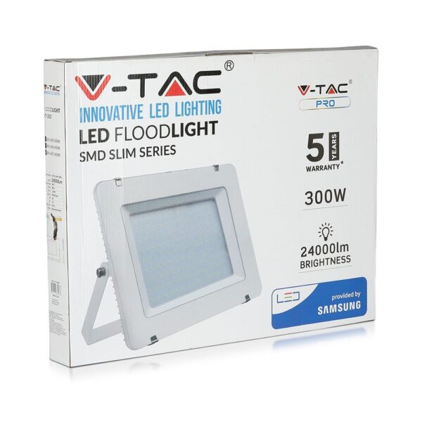 LED Προβολέας 300W V-TAC PRO Samsung Chip  100° 24000lm Λευκός Αδιάβροχος IP65 Ψυχρό 6400K – 487