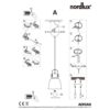 Nordlux Adrian 16 Κρεμαστό Ανθρακί E27  Μεταλλικό/Πλαστικό –  48783003
