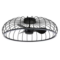ΑΝΕΜΙΣΤΗΡΑΣ ΠΛΑΦΟΝΙΕΡΑ ΟΡΟΦΗΣ Φ79 ΜΑΥΡΟΣ 28W DC ΜΟΤΕΡ ΜΕ LED ΦΩΣ 60W ΚΑΙ ΚΟΝΤΡΟΛ EUROLAMP – 300-25050