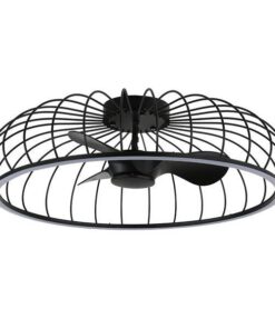 ΑΝΕΜΙΣΤΗΡΑΣ ΠΛΑΦΟΝΙΕΡΑ ΟΡΟΦΗΣ Φ79 ΜΑΥΡΟΣ 28W DC ΜΟΤΕΡ ΜΕ LED ΦΩΣ 60W ΚΑΙ ΚΟΝΤΡΟΛ EUROLAMP – 300-25050