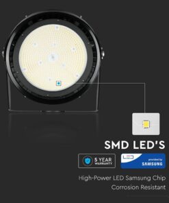 LED Προβολέας 500W V-TAC Samsung Chip Τροφοδοτικό Meanwell Μαύρος 45° Αδιάβροχος IP65 Ψυχρό Λευκό 5000K – 490