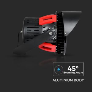 LED Προβολέας 500W V-TAC Samsung Chip Τροφοδοτικό Meanwell Μαύρος 45° Αδιάβροχος IP65 Ψυχρό Λευκό 5000K – 490