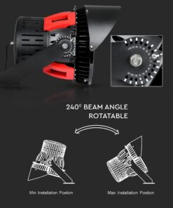 LED Προβολέας 500W V-TAC Samsung Chip Τροφοδοτικό Meanwell Μαύρος 45° Αδιάβροχος IP65 Ψυχρό Λευκό 5000K – 490