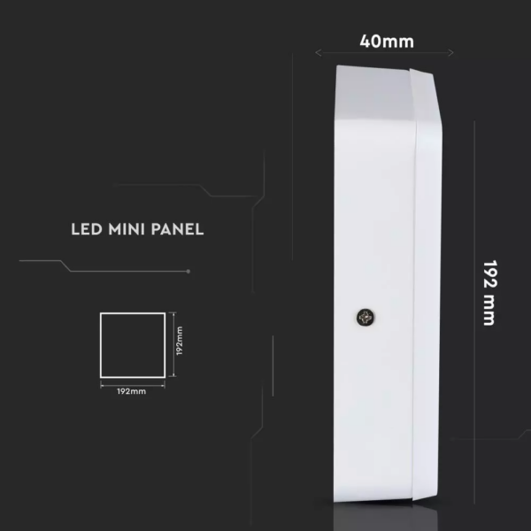 LED panel επιφανειακό 15W 3000K Θερμό λευκό Τετράγωνο V-TAC – 4925
