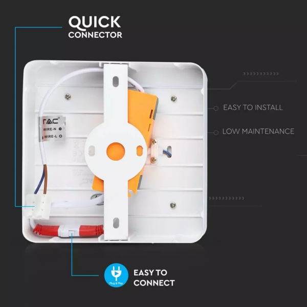 LED panel επιφανειακό 15W 3000K Θερμό λευκό Τετράγωνο V-TAC – 4925