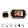 GloboStar® 86066 Επαναφορτιζόμενη Ψηφιακή Έξυπνη Camera Εξώπορτας 90° Μοιρών με Έγχρωμη Οθόνη 3.5″ Inches – USB – Νυχτερινή Όραση με LED IR – Κουδούνι – Χρυσό