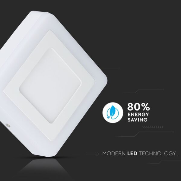 LED panel επιφανειακό 22W 3000K Θερμό λευκό Τετράγωνο V-TAC – 4928