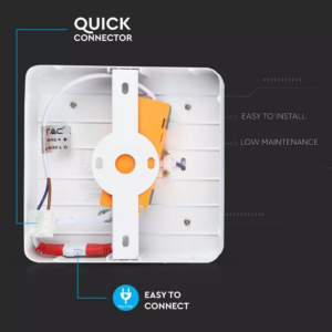 LED panel επιφανειακό 22W 3000K Θερμό λευκό Τετράγωνο V-TAC – 4928