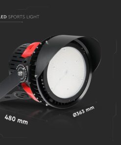 LED Προβολέας 500W V-TAC Samsung Chip Τροφοδοτικό Meanwell Μαύρος 110° Αδιάβροχος IP65 Ψυχρό Λευκό 5000K – 493