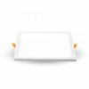 LED Πάνελ Τετράγωνο Χωνευτό 8W V-TAC Με Driver Θερμό Λευκό 3000K – 4943