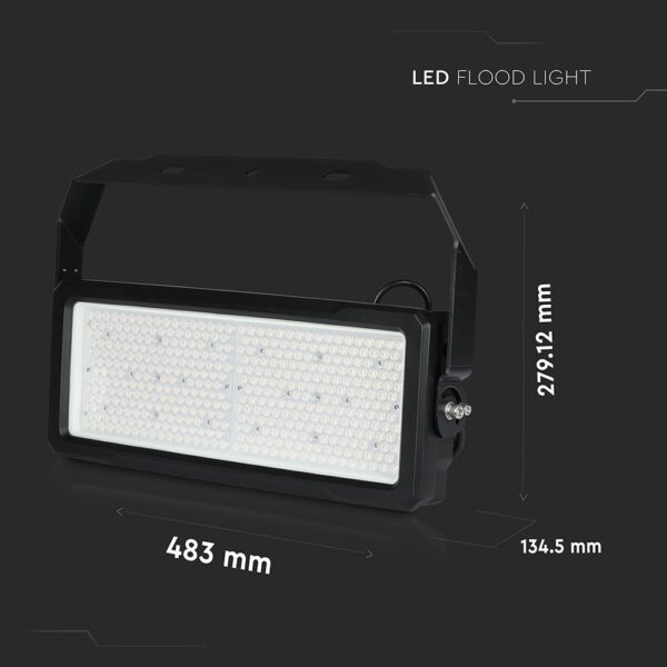 LED Προβολέας 250W V-TAC PRO Samsung Chip 30000lm Τροφοδοτικό Meanwell Μαύρος 60° Αδιάβροχος IP65 Φυσικό Λευκό 4000K – 495