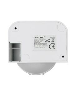 Αισθητήρας κίνησης V-TAC, λευκός, υπέρυθρος, 220-240V, στήριξη οροφής, IP44, 300W μέγιστο φορτίο.