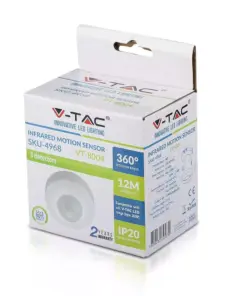 Ανιχνευτής κίνησης Infrared Max 300W Λευκό V-TAC – 4968