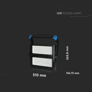 LED Προβολέας 500W V-TAC PRO Samsung Chip 60000lm Τροφοδοτικό Meanwell Μαύρος 60° Αδιάβροχος IP65 Φυσικό Λευκό 4000K – 497