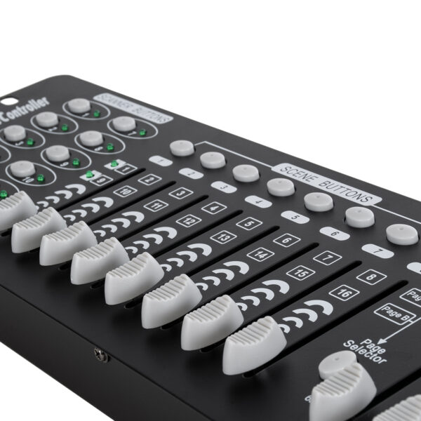 GloboStar® 73493 DMX 192 Channel Fader Console – Κονσόλα Φωτισμού 192 Καναλιών DMX AC 100-240V – IP20 Μ48 x Π13.5 x Υ7cm – 2 Χρόνια Εγγύηση