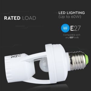 Ντουί E27 σε E27 με Ανιχνευτή Κίνησης  V-TAC – 4982