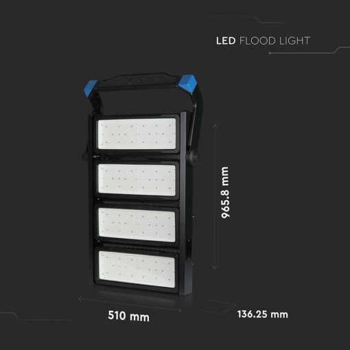 LED Προβολέας 1000W V-TAC PRO Samsung Chip 120000lm Τροφοδοτικό Meanwell Μαύρος 120° Αδιάβροχος IP66 Φυσικό Λευκό 4000K – 498