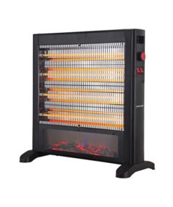 ΘΕΡΜΑΣΤΡΑ ΧΑΛΑΖΙΑ 2400W ΜΑΥΡΗ ΜΕ ΘΕΡΜΟΣΤΑΤΗ ΚΑΙ ΕΦΕ ΦΛΟΓΑΣ EUROLAMP – 300-41406