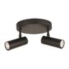 ΣΠΟΤ ΟΡΟΦΗΣ ΡΟΖΕΤΑ ΔΙΠΛΗ GU10 SLIM ΜΑΥΡΗ EUROLAMP 145-25003