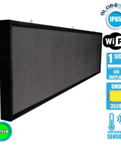 GloboStar® 90292 Κυλιόμενη Ψηφιακή Επιγραφή P10 LED SMD AC 220-240V με Wi-Fi – Αδιάβροχή IP54 – Μονής Όψης – Μ264 x Π9 x Υ72cm Πράσινο