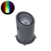 GloboStar® FLOOD-MILO 90736 Κινούμενος Προβολέας – Σποτ Φωτισμού Wall Washer για Φωτισμό Κτιρίων LED 12W 1020lm 10° DC 24V Αδιάβροχο IP67 Φ17 x Υ26cm RGBW DMX512 – Γκρι Ανθρακί – 3 Χρόνια Εγγύηση
