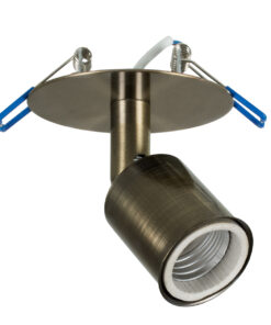 GloboStar® SARA 00853 Μοντέρνο Χωνευτό Φωτιστικό Οροφής / Τοίχου Μονόφωτο 1xE27 Μεταλλικό Μεταλλικό Μπρούτζινο Φ8 x Υ8.5cm