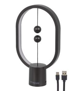 GloboStar® 76544 MAGNET Μοντέρνο Φωτιστικό Γραφείου Σκούρο Γκρι LED 15 Watt 1500lm DC 5V με Μαγνητικό Διακόπτη & Καλώδιο Τροφοδοσίας USB Θερμό Λευκό 2700K