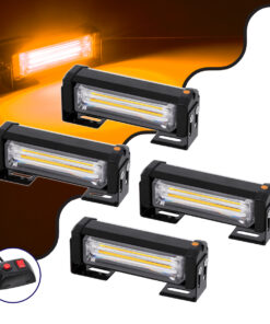 GloboStar® 85033 PRO Series ΣΕΤ 4 x Μπάρες Σήμανσης Οχήματος Οδικής Βοήθείας για Αυτοκίνητα & Φορτηγά 13 Προγραμμάτων Φωτισμού LED CREE CXB COB 36W DC 10-30V Αδιάβροχο IP65 Πορτοκαλί