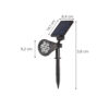 it-Lighting Amistad-Ηλιακό Φωτιστικό LED 2W RGB Μαύρο Χρώμα IP65 (80204910S)