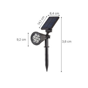 it-Lighting Amistad-Ηλιακό Φωτιστικό LED 2W RGB Μαύρο Χρώμα IP65 (80204910S)