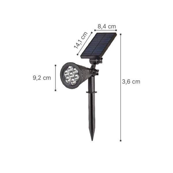it-Lighting Amistad-Ηλιακό Φωτιστικό LED 2W RGB Μαύρο Χρώμα IP65 (80204910S)